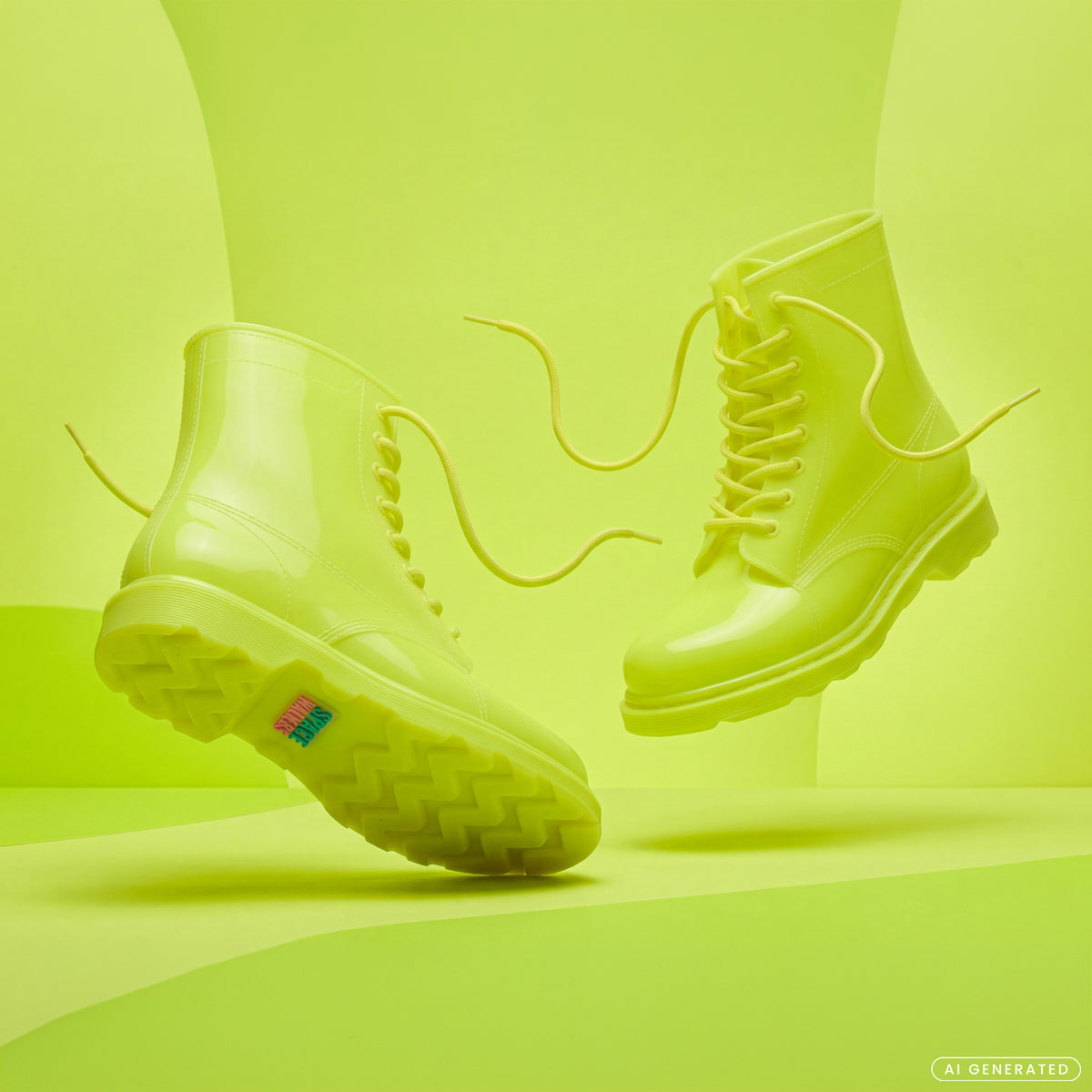 Space Walkers Gummistiefel Damen in Lemon Glow – wasserdichte Regenstiefel