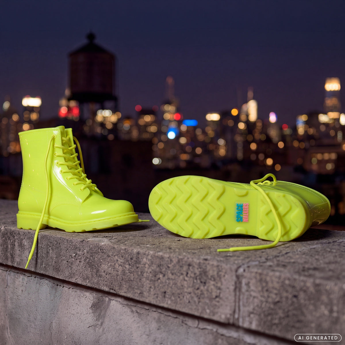 Space Walkers Gummistiefel Damen in Lemon Glow – wasserdichte Regenstiefel