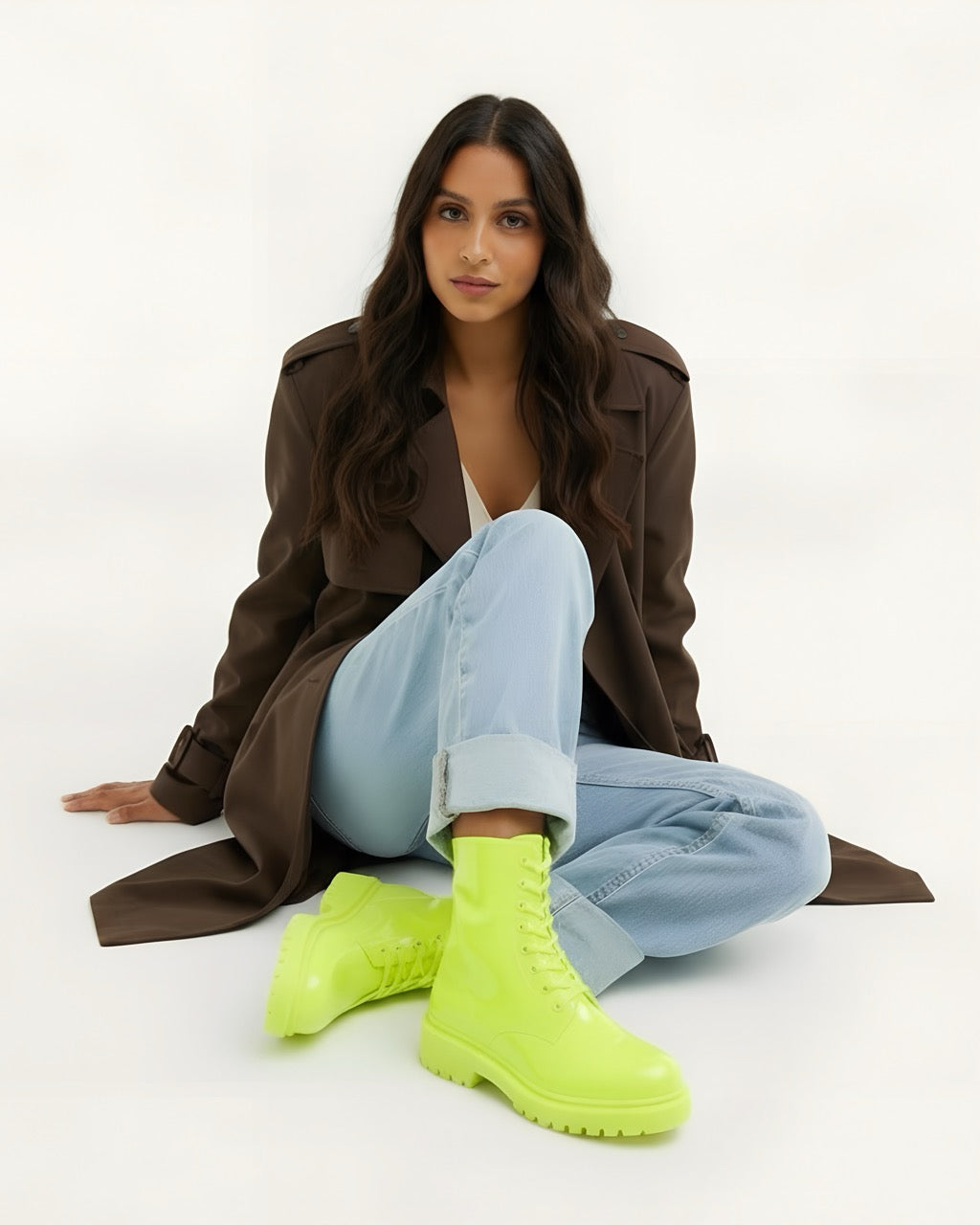 Produktaufnahme der gelben Space Walkers Damen-Boots – leicht, regenfest und farbenfroh.