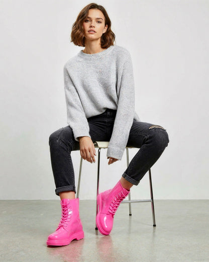 Produktfoto der pinken Space Walkers Damen-Boots – regenfest, rutschfest und stylisch.